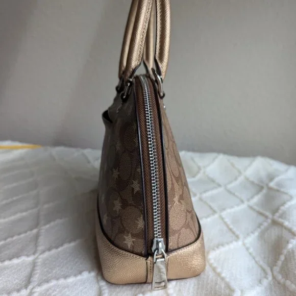 COACH MINI SIERRA SATCHEL IN SIGNATURE CANVAS WITH POP STAR PRINT - Picture 4 of 13